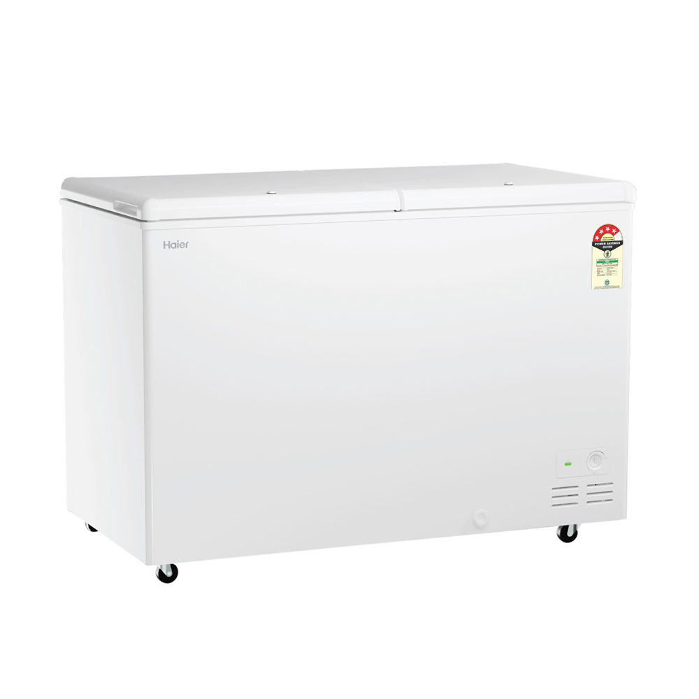 Haier Deep Freezer 320L, Hard Top Convertible Double Door (White)